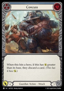Concuss (Blue) (Regular) - Heavy Hitters - Betsy Blitz Deck (Common) [BET-020]