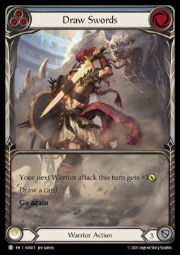 Draw Swords (Blue) (Extended Art Regular) - Heavy Hitters - Kassai Blitz Deck (Common) [KSI-025]