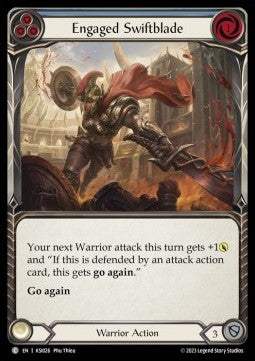 Engaged Swiftblade (Blue) (Regular) - Heavy Hitters - Kassai Blitz Deck (Common) [KSI-026]