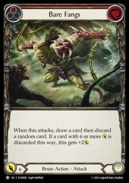 Bare Fangs (Red) (Regular) - Heavy Hitters - Kayo Blitz Deck (Common) [KYO-008]