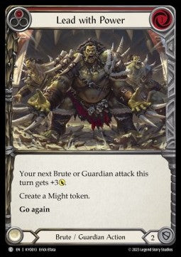 Lead with Power (Red) (Regular) - Heavy Hitters - Kayo Blitz Deck (Common) [KYO-013]