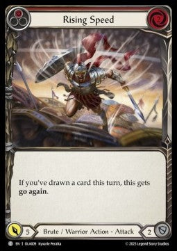Rising Speed (Red) (Regular) - Heavy Hitters - Olympia Blitz Deck (Common) [OLA-009]