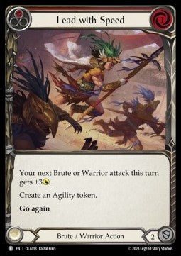 Lead with Speed (Red) (Regular) - Heavy Hitters - Olympia Blitz Deck (Common) [OLA-018]