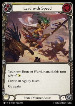Lead with Speed (Yellow) (Regular) - Heavy Hitters - Olympia Blitz Deck (Common) [OLA-020]