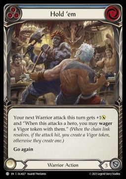 Hold 'em (Blue) (Regular) - Heavy Hitters - Olympia Blitz Deck (Common) [OLA-027]