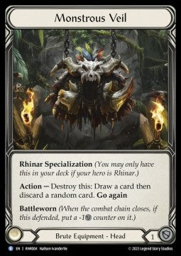 Monstrous Veil (Regular) - Heavy Hitters - Rhinar Blitz Deck (Rare) [RNR2-004]