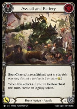 Assault and Battery (Red) (Regular) - Heavy Hitters - Rhinar Blitz Deck (Common) [RNR2-009]