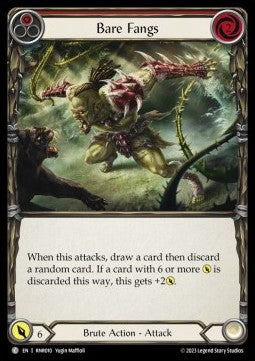 Bare Fangs (Red) (Regular) - Heavy Hitters - Rhinar Blitz Deck (Common) [RNR2-010]