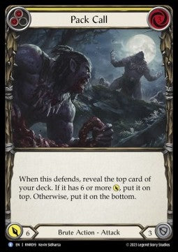 Pack Call (Yellow) (Regular) - Heavy Hitters - Rhinar Blitz Deck (Rare) [RNR2-019]