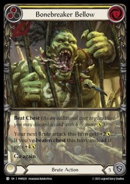 Bonebreaker Bellow (Yellow) (Extended Art Regular) - Heavy Hitters - Rhinar Blitz Deck (Common) [RNR2-020]