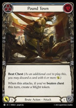 Pound Town (Blue) (Regular) - Heavy Hitters - Rhinar Blitz Deck (Common) [RNR2-023]