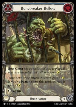 Bonebreaker Bellow (Blue) (Extended Art Regular) - Heavy Hitters - Rhinar Blitz Deck (Common) [RNR2-024]