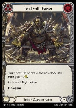 Lead with Power (Blue) (Regular) - Heavy Hitters - Rhinar Blitz Deck (Common) [RNR2-025]