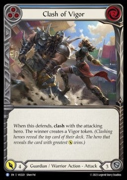 Clash of Vigor (Blue) (Regular) - Heavy Hitters - Victor Blitz Deck (Common) [VIC-021]