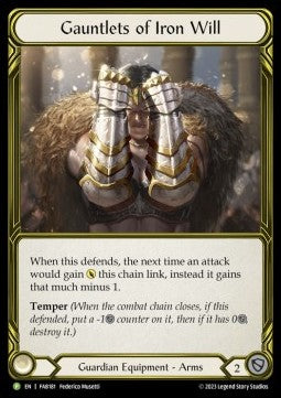 Gauntlets of Iron Will (Cold Foil Golden) - FAB Promos (Promo) [FAB-181]