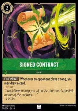 Signed Contract - Ursula's Return (Uncommon) [4URS-99]