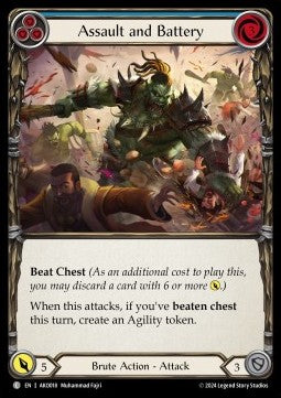 Assault and Battery (Blue) (Regular) - Armory Deck: Kayo (Common) [AKO-018]