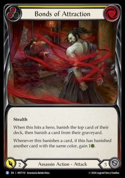 Bonds of Attraction (Yellow) (Rainbow Foil) - Part the Mistveil (Rare) [MST-110]