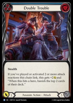 Double Trouble (Blue) (Rainbow Foil) - Part the Mistveil (Rare) [MST-114]
