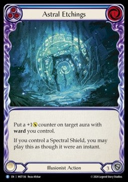 Astral Etchings (Blue) (Rainbow Foil) - Part the Mistveil (Rare) [MST-136]