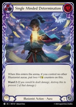 Single Minded Determination (Yellow) (Regular) - Part the Mistveil (Common) [MST-147]