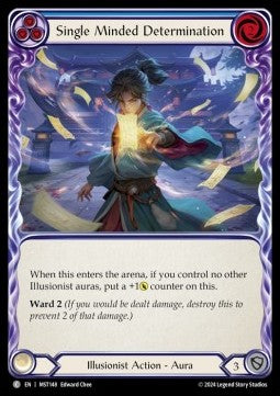 Single Minded Determination (Blue) (Regular) - Part the Mistveil (Common) [MST-148]