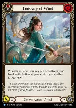 Emissary of Wind (Rainbow Foil) - Part the Mistveil (Rare) [MST-199]