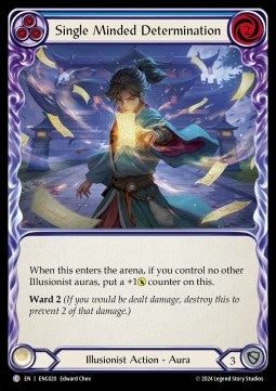 Single Minded Determination (Blue) (Regular) - Part the Mistveil - Enigma Blitz Deck (Common) [ENG-020]