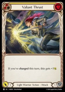 Valiant Thrust (Yellow) (Regular) - Armory Deck: Boltyn (Common) [ASB-024]