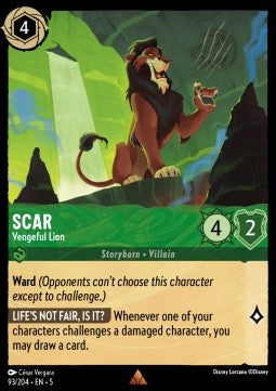 Scar - Vengeful Lion (V.1) - Shimmering Skies (Rare) [5SSK-93]