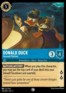 Donald Duck - Focused Flatfoot - Shimmering Skies (Common) [5SSK-155]