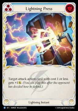 Lightning Press (Blue) (Regular) - First Strike: Aurora (Rare) [AUR-026]