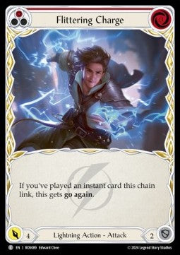 Flittering Charge (Red) (Rainbow Foil) - Rosetta (Common) [ROS-089]