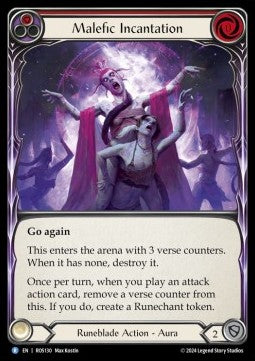 Malefic Incantation (Red) (Regular) - Rosetta (Rare) [ROS-130]