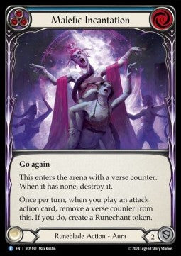 Malefic Incantation (Blue) (Regular) - Rosetta (Rare) [ROS-132]