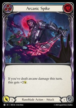 Arcanic Spike (Blue) (Rainbow Foil) - Rosetta (Common) [ROS-136]