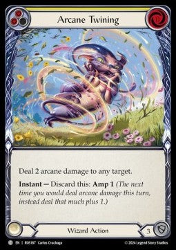 Arcane Twining (Yellow) (Rainbow Foil) - Rosetta (Common) [ROS-187]