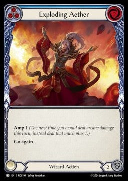 Exploding Aether (Blue) (Rainbow Foil) - Rosetta (Common) [ROS-194]
