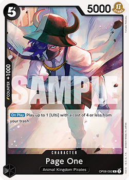 Page One (OP08-092) - Two Legends (Rare) [OP08-092]