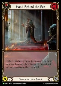 Hand Behind the Pen (Extended Art Rainbow Foil) - FAB Promos (Promo) [FAB-271]