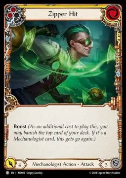 Zipper Hit (Yellow) (Regular) - Armory Deck: Dash I/O (Common) [AIO-019]