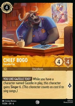 Chief Bogo - Gazelle Fan - Azurite Sea (Common) [6AZS-11]
