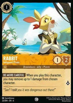 Rabbit - Indignant Pirate - Azurite Sea (Common) [6AZS-22]