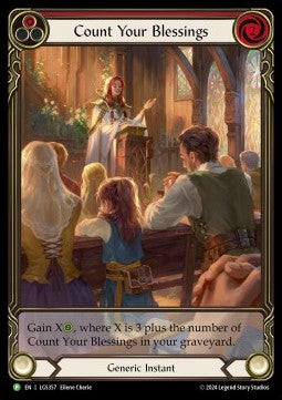 Count Your Blessings (Red) (Extended Art Rainbow Foil) - LGS Promos (Promo) [LGS-357]