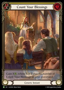 Count Your Blessings (Yellow) (Extended Art Rainbow Foil) - LGS Promos (Promo) [LGS-358]