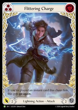 Flittering Charge (Blue) (Extended Art Rainbow Foil) - LGS Promos (Promo) [LGS-339]