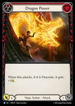 Dragon Power (Red) (Rainbow Foil) - The Hunted (Rare) [HNT-077]