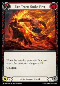 Fire Tenet: Strike First (Red) (Regular) - The Hunted (Common) [HNT-083]