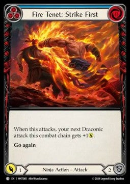Fire Tenet: Strike First (Blue) (Regular) - The Hunted (Common) [HNT-085]