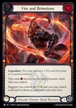 Fire and Brimstone (Rainbow Foil) - The Hunted (Rare) [HNT-105]